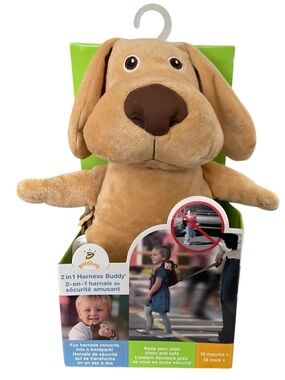 GOLDBUG 2-in-1 Harness Buddy Plush Stuffed Dog Converts To Backpack Unisex NWT